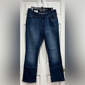 Lee Women's Size 14 No Gap Waistband Curvy Fit Bootcut Jeans Cascade NWT